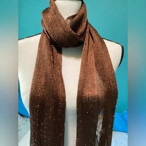 Shiny brown scarf
